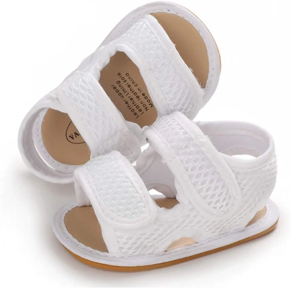 E-FAK Baby Boys Girls Summer Sandals Outdoor Beach Anti-Slip Rubber Soft Sole Newborn Toddler First Walker Shoes