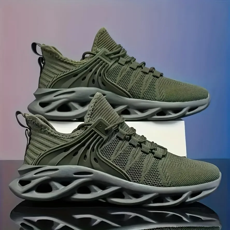 Elite Fitness Men's Athletic Sneakers - Ultra-Breathable, Non-Slip, Secure Lace-Up Closure for Intensive Gym Workouts, Training, and Fitness Sessions