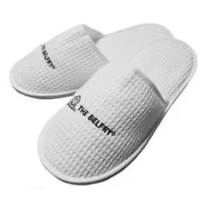 Embroidered Waffle Slippers