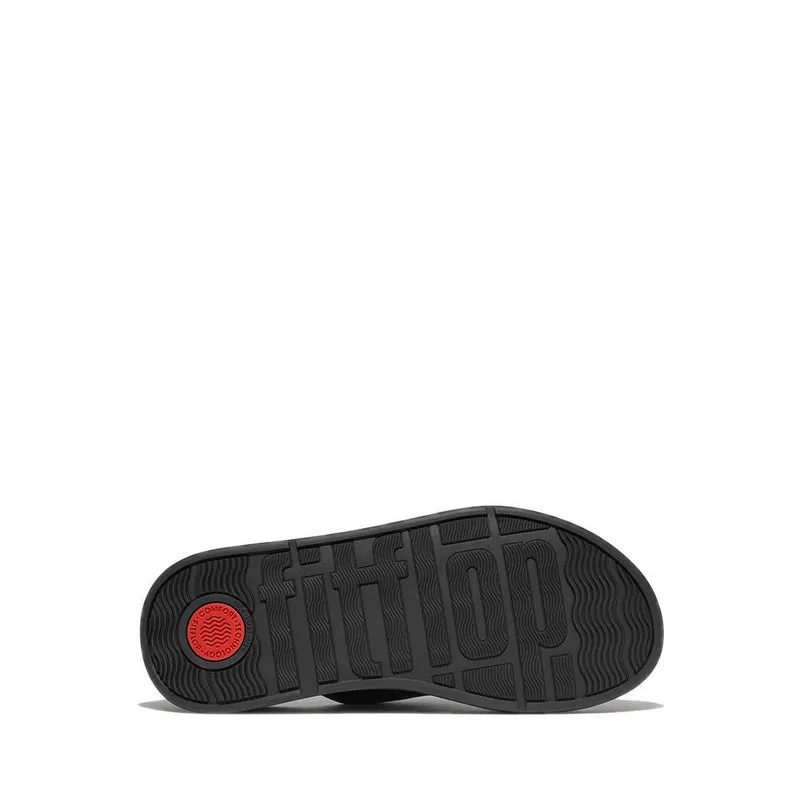 F-MODE LEATHER-TWIST FLATFORM SLIDES