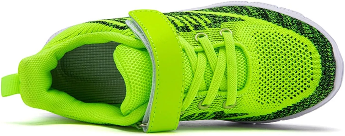 Fashion All Season Children Boys Sports Shoes Flat Thick Bottom Lightweight Non Slip Lace Up Hook Loop Shoes Kids Boys