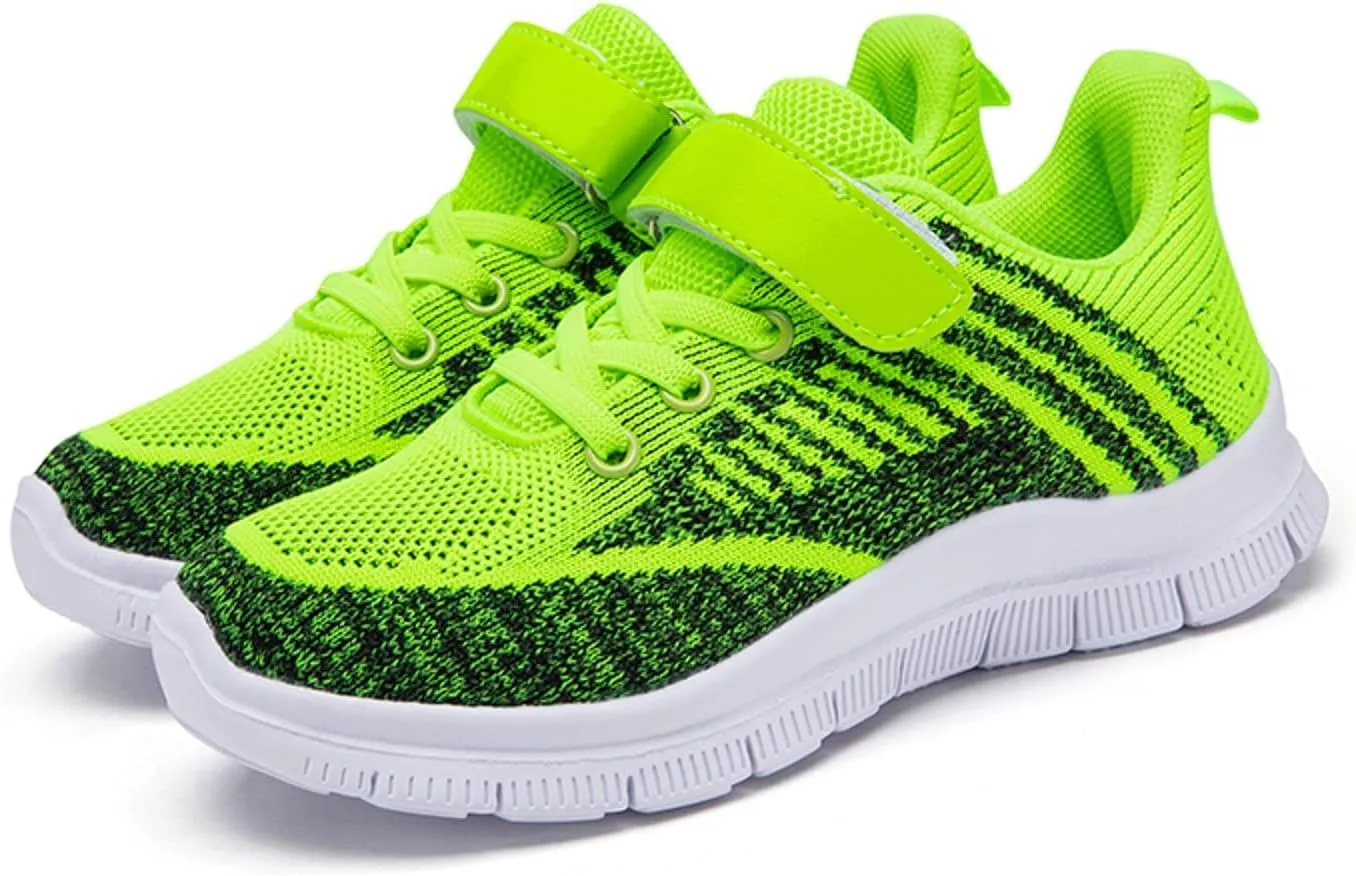 Fashion All Season Children Boys Sports Shoes Flat Thick Bottom Lightweight Non Slip Lace Up Hook Loop Shoes Kids Boys