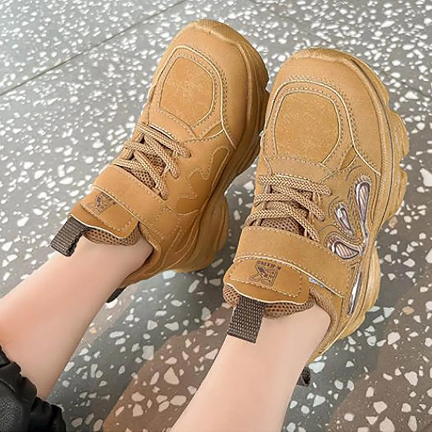 Fashion All Seasons Children Sports Shoes Girls Boys Flat Sole Thick Sole Non Slip Comfortable Casual C1n Cleats