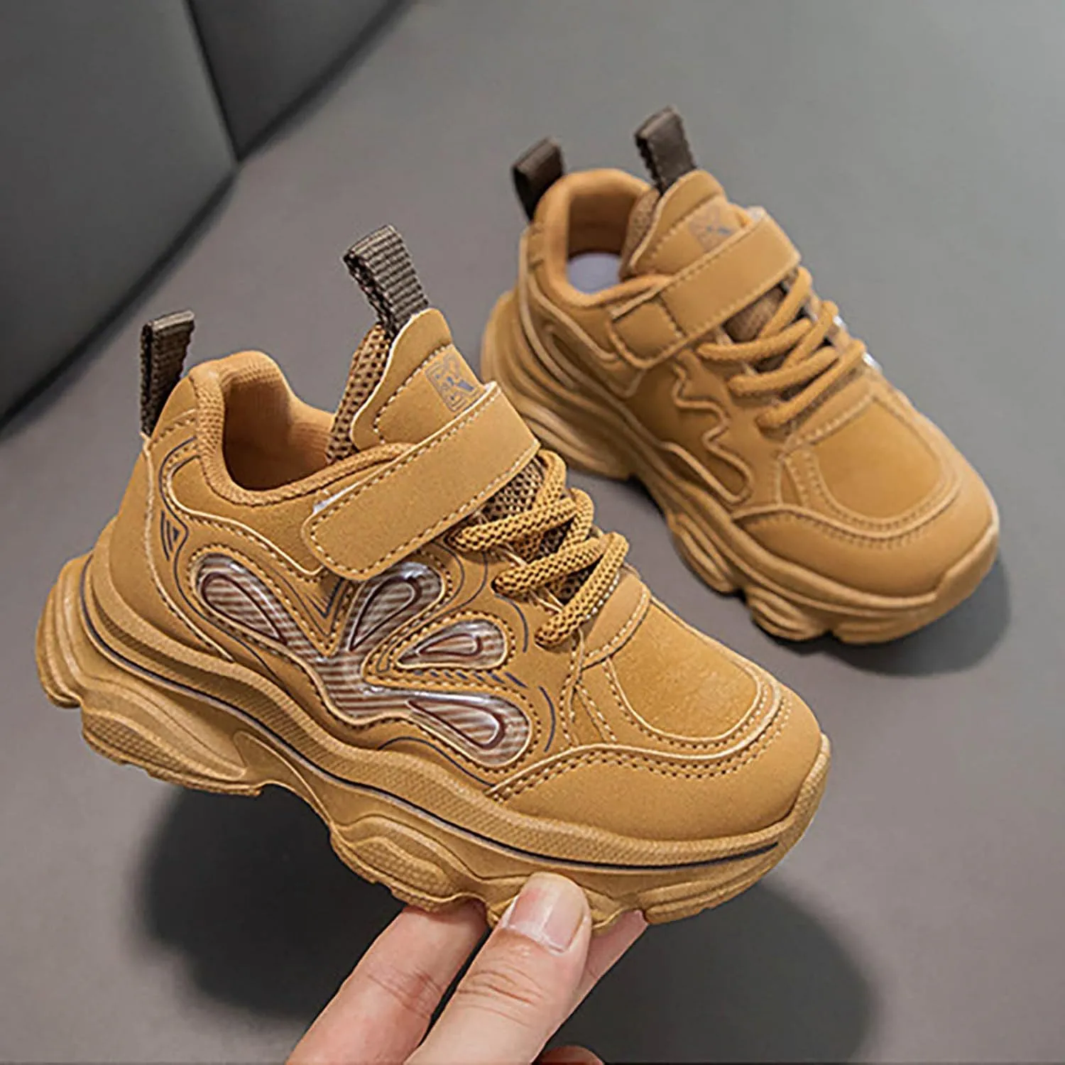 Fashion All Seasons Children Sports Shoes Girls Boys Flat Sole Thick Sole Non Slip Comfortable Casual C1n Cleats