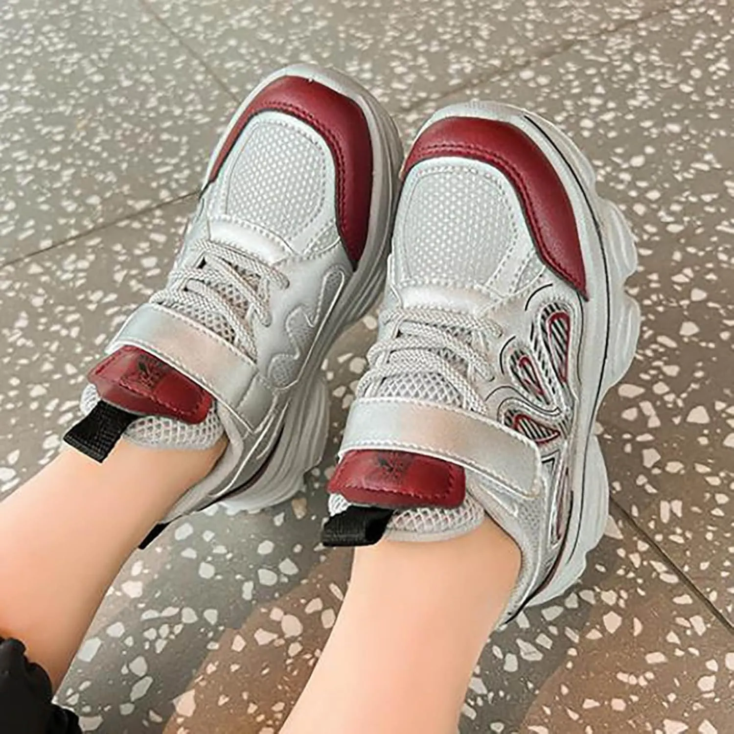 Fashion All Seasons Children Sports Shoes Girls Boys Flat Sole Thick Sole Non Slip Comfortable Casual C1n Cleats