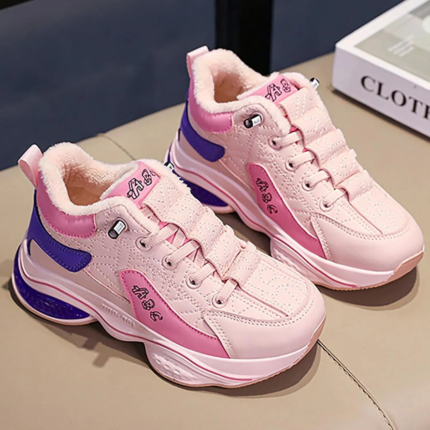 Fashion All Seasons Children Sports Shoes Girls Boys Flat Sole Thick Sole Non Slip Comfortable Casual Girl Wedges