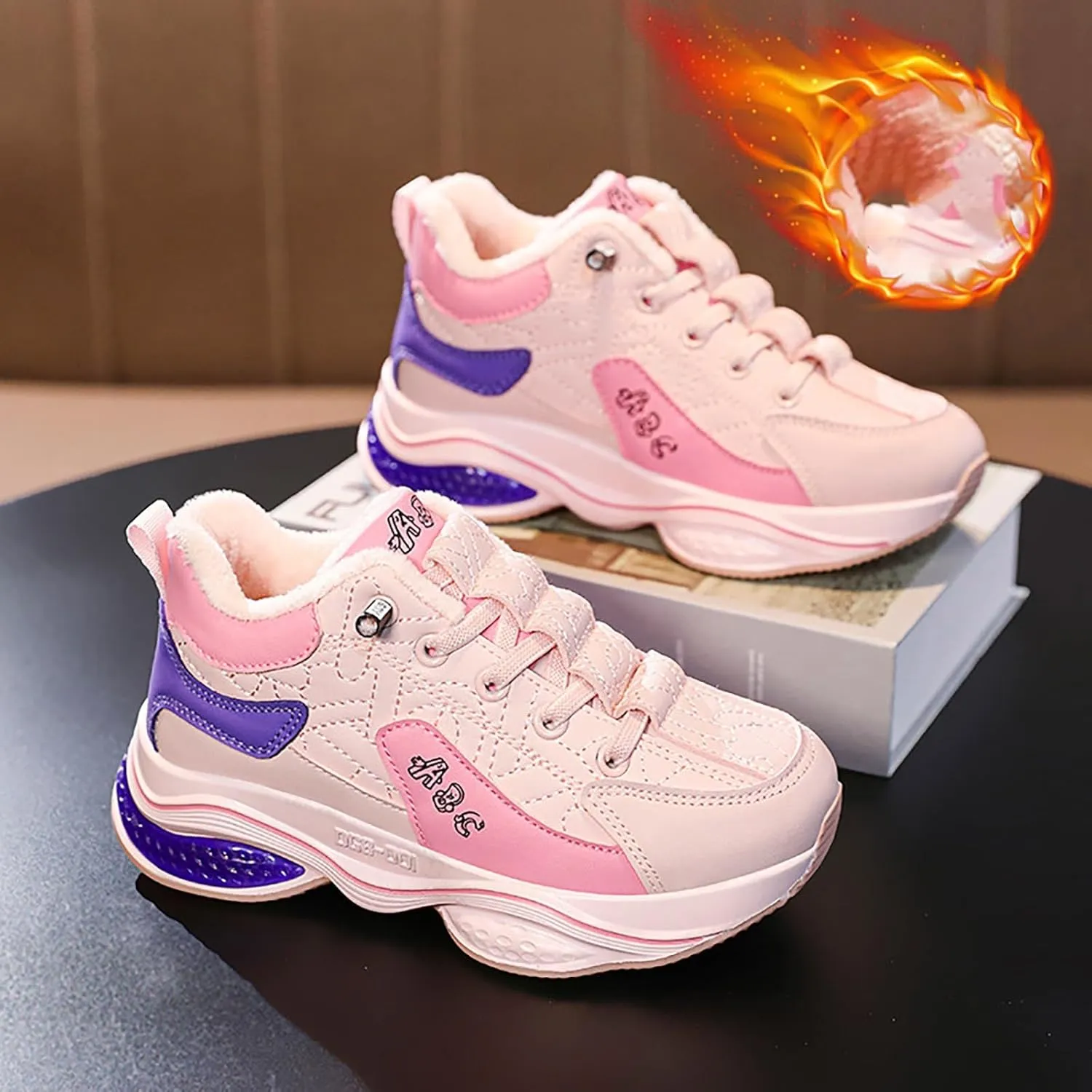 Fashion All Seasons Children Sports Shoes Girls Boys Flat Sole Thick Sole Non Slip Comfortable Casual Girl Wedges