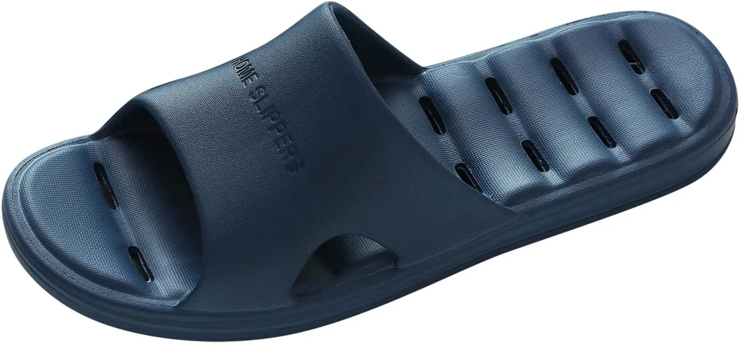 Fashion All Seasons Men Slippers Flat Non Slip Lightweight Home Bathroom Comfortable Hollow Home Slippers Men And Women Men S