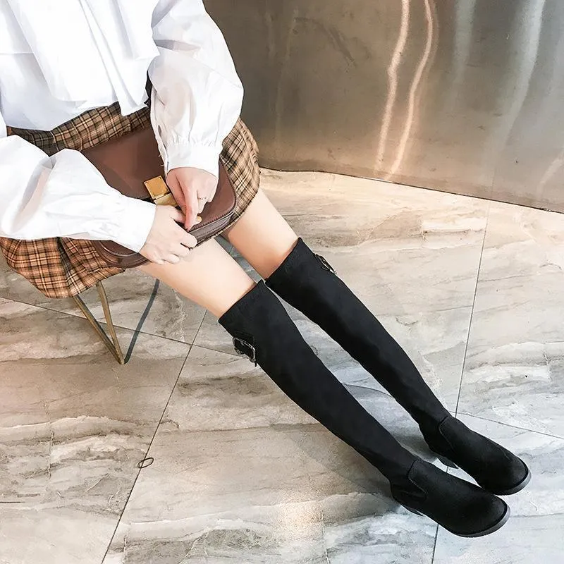 Fashion Winter Black Over The Knee Boots