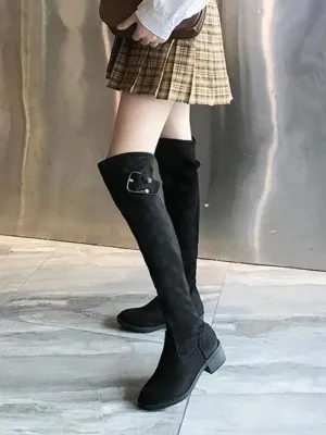 Fashion Winter Black Over The Knee Boots