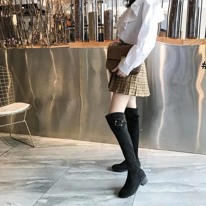 Fashion Winter Black Over The Knee Boots