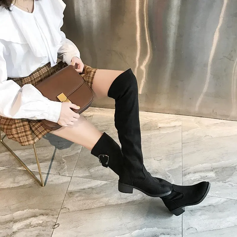 Fashion Winter Black Over The Knee Boots