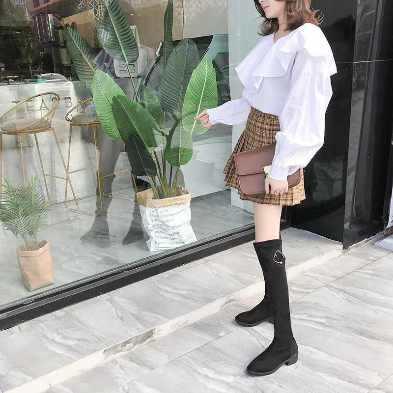 Fashion Winter Black Over The Knee Boots