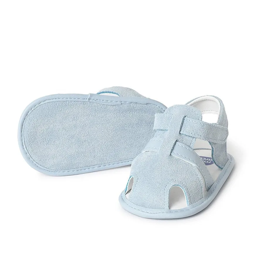 Fave Unisex Baby Blue Woven Booties