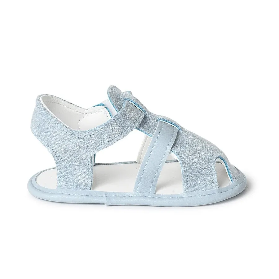 Fave Unisex Baby Blue Woven Booties