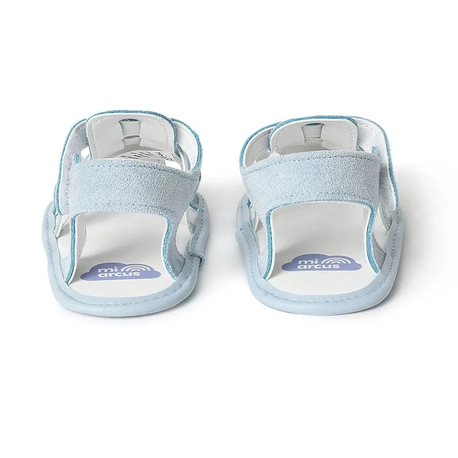 Fave Unisex Baby Blue Woven Booties