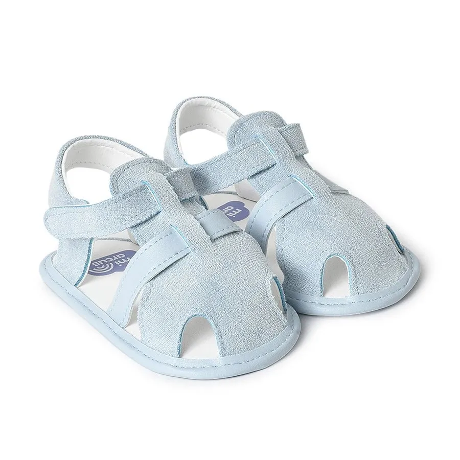 Fave Unisex Baby Blue Woven Booties