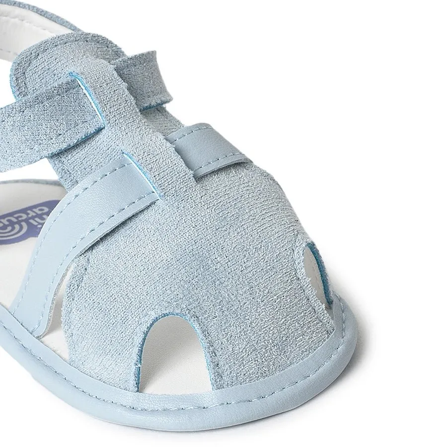 Fave Unisex Baby Blue Woven Booties