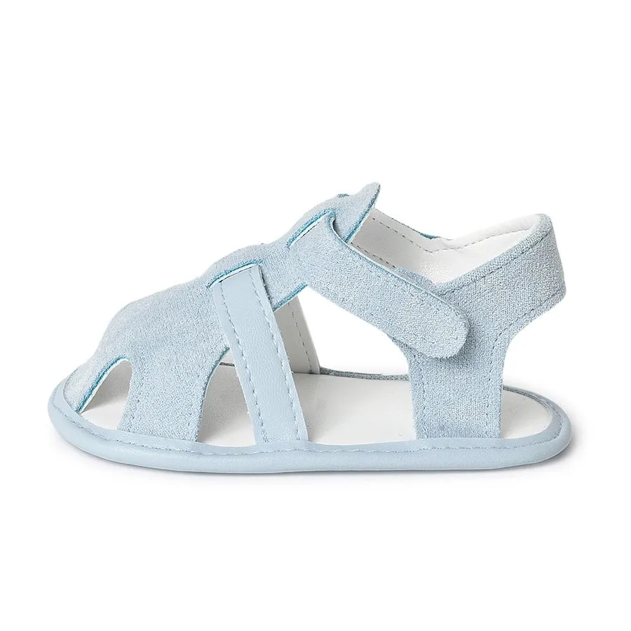 Fave Unisex Baby Blue Woven Booties