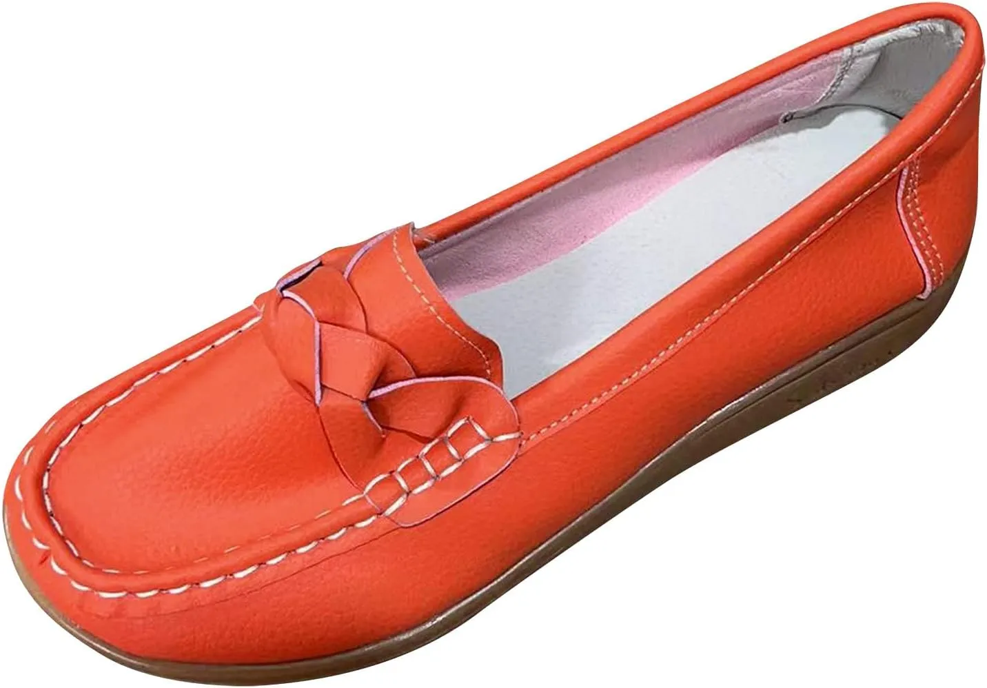 Flats Shoes for Women Breathable Leather Loafers Orthopedic Shoes Casual Walking Shoes Ladies Slip-On Driving Shoes
