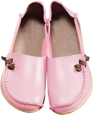 Flats Shoes Women Dressy Comfortable Work Loafers Shoes Wide Width Lightweight Soft Leather Moccasins Cute Walk Flats