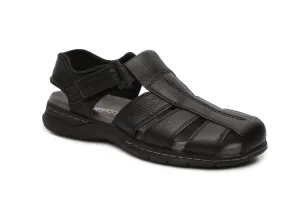 Fluchos Men's Dozer Fisherman Sandals- Black