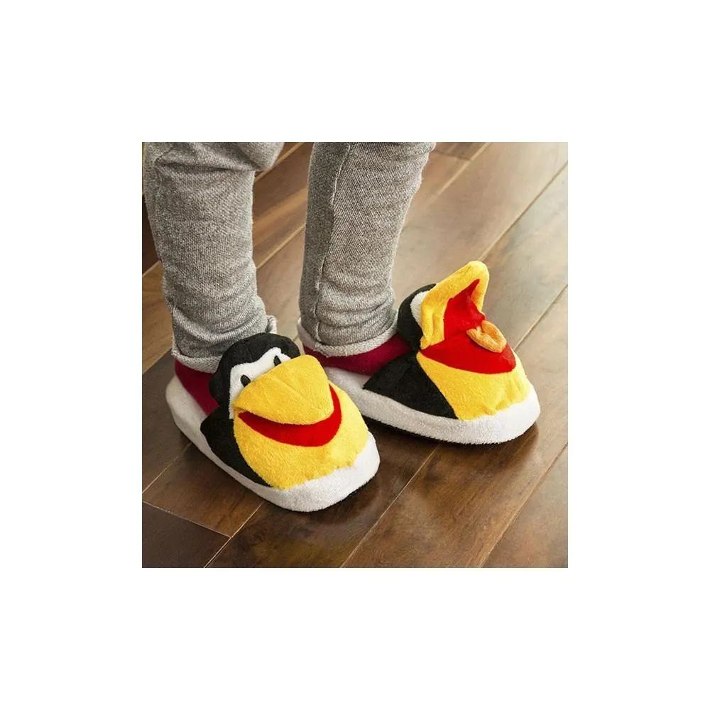 Fluffy Flopz Animal Plush Slippers Funny Kids Shoes - Penguin