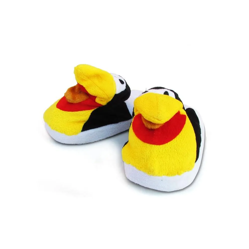 Fluffy Flopz Animal Plush Slippers Funny Kids Shoes - Penguin