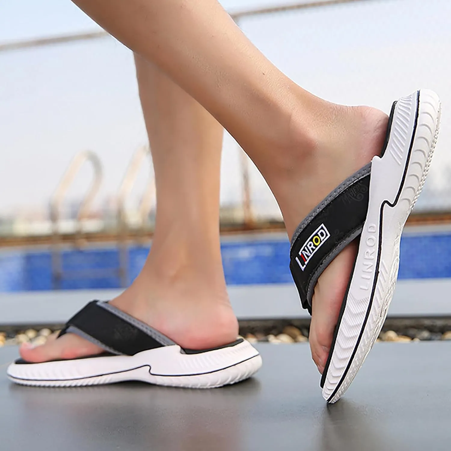 Foreign Trade Flip Flops For Men Beach Slippers For Men Summer Non Slip External Wearing With Toe Mens Ignite Men's Sandals M