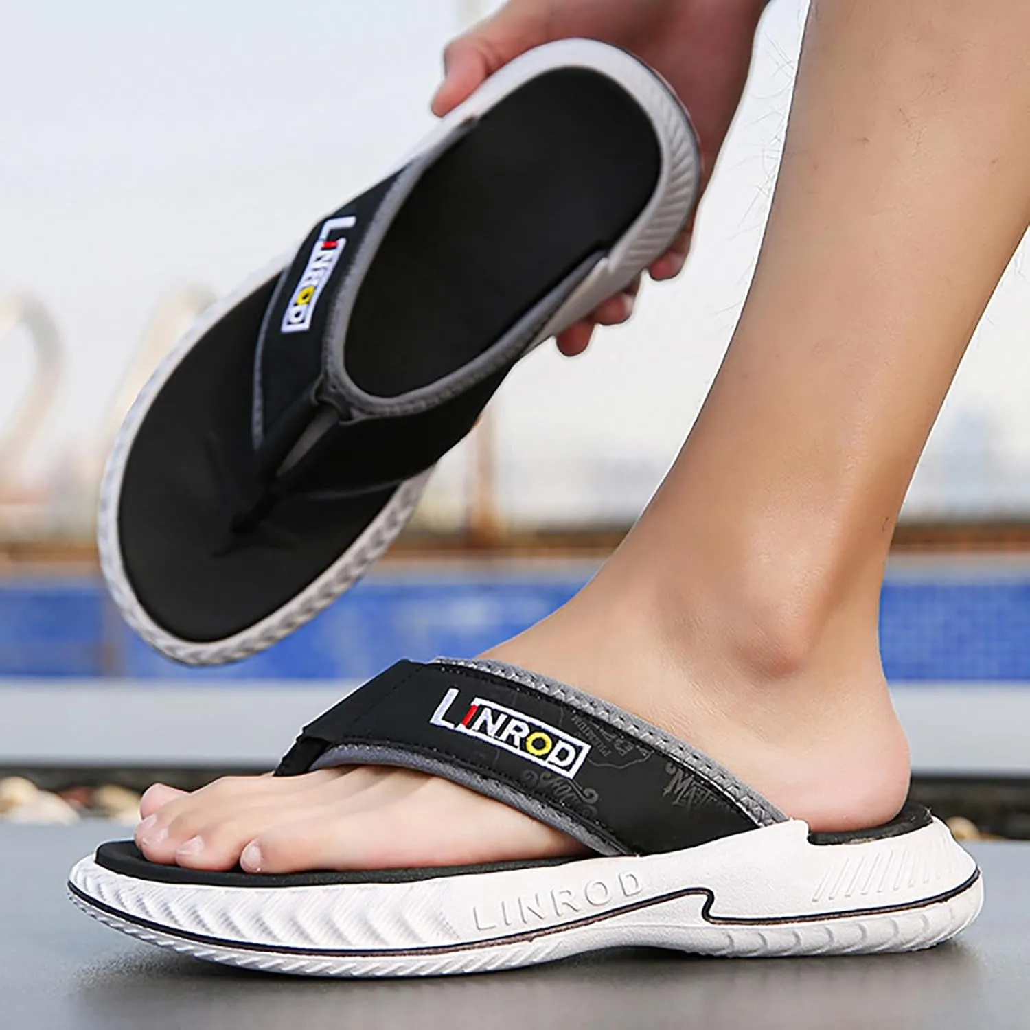 Foreign Trade Flip Flops For Men Beach Slippers For Men Summer Non Slip External Wearing With Toe Mens Ignite Men's Sandals M