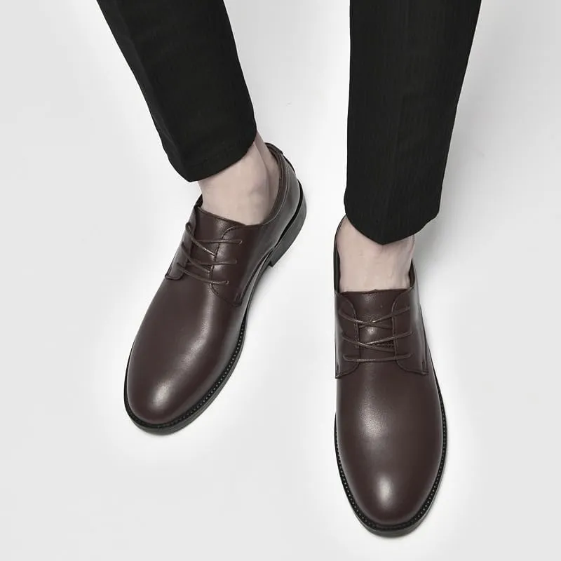 French Wedding Prom Formal Leather Shoes Classic Men's Lace-up Low-top Non Slip Oxfords