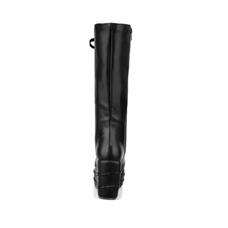 Funki Buys | Boots | Women's High Platform Gothic Wedge Boot