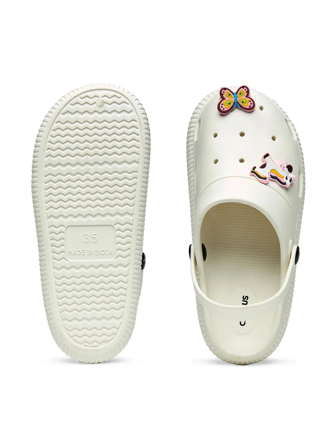 GC-9002C White Child Clogs