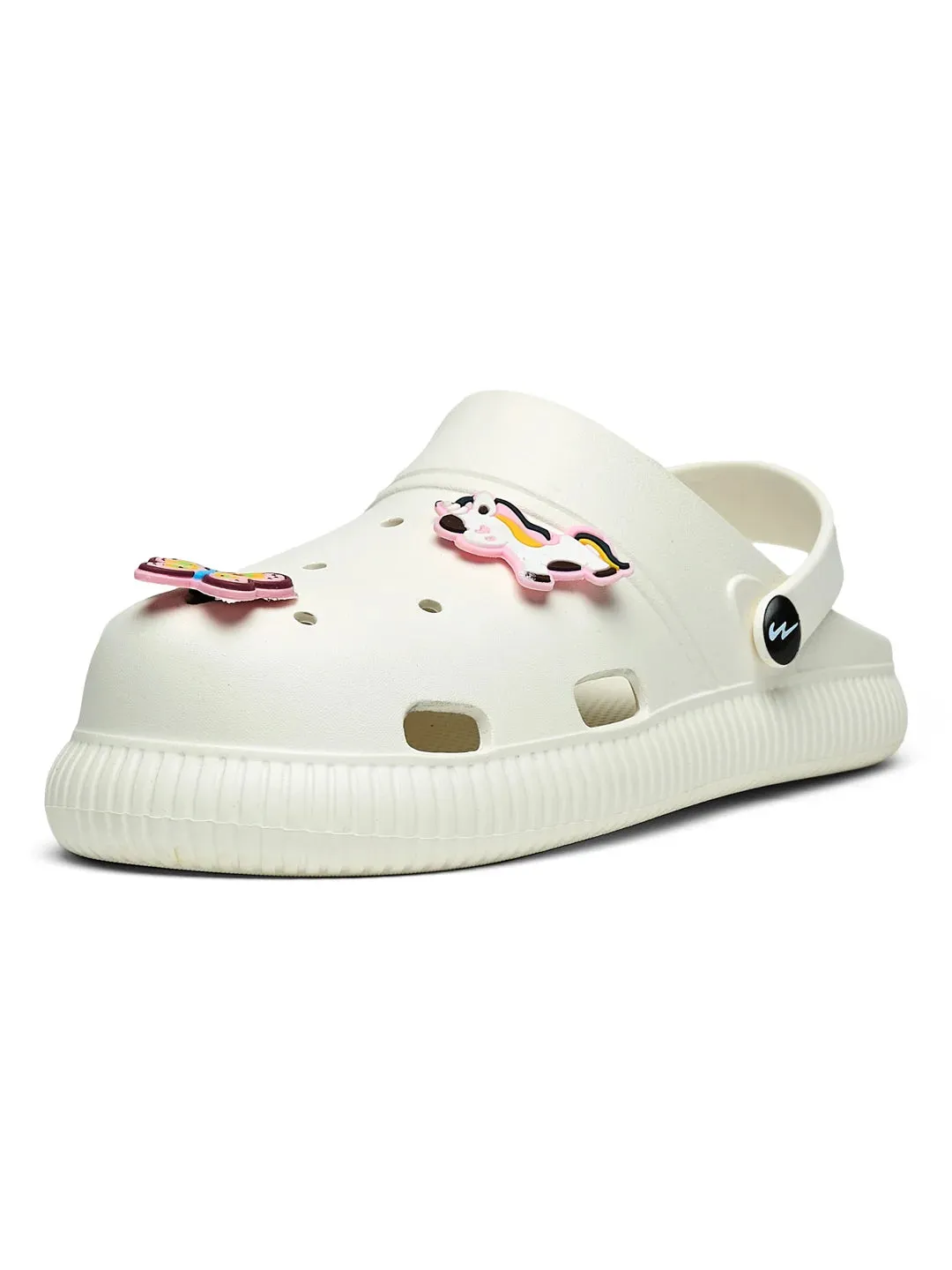 GC-9002C White Child Clogs