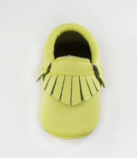 Genuine Leather Baby Moccasins with Fringe