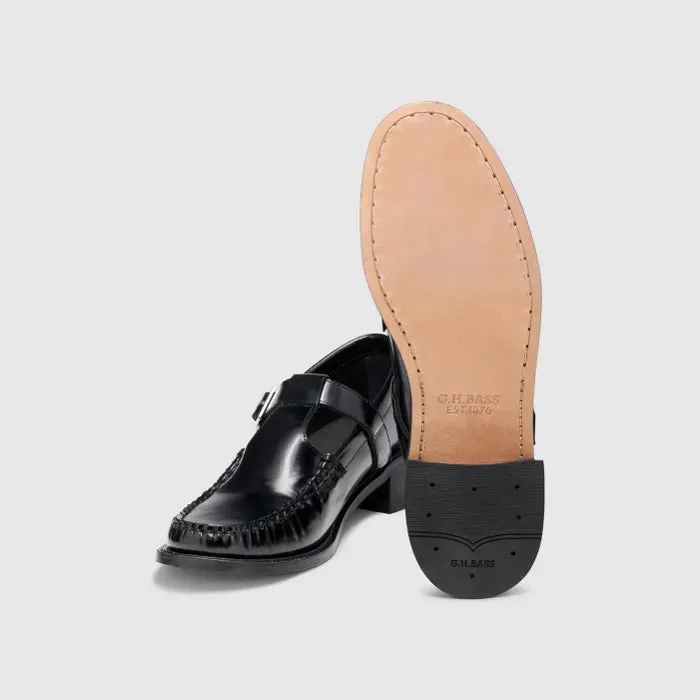 G.H. BASS MARY JANE WEEJUN HEEL BLACK