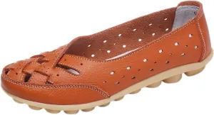 Gibobby Sandals Women,Comfort Walking Non Slip on Casual Summer Beach Shoes Dress Ankle Elastic Jeweled Bohemian Flats Orange
