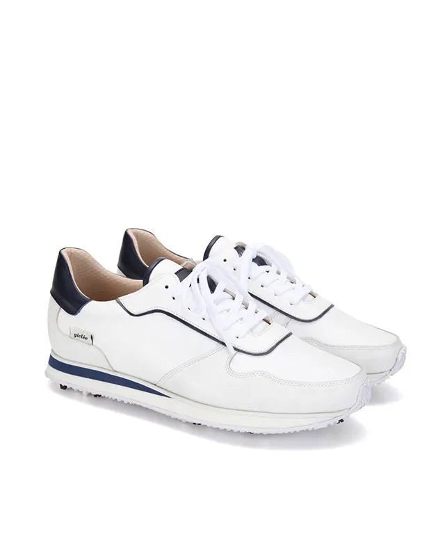 Giclee Unisex Courtyard Premium Leather Golf Shoes - Navy