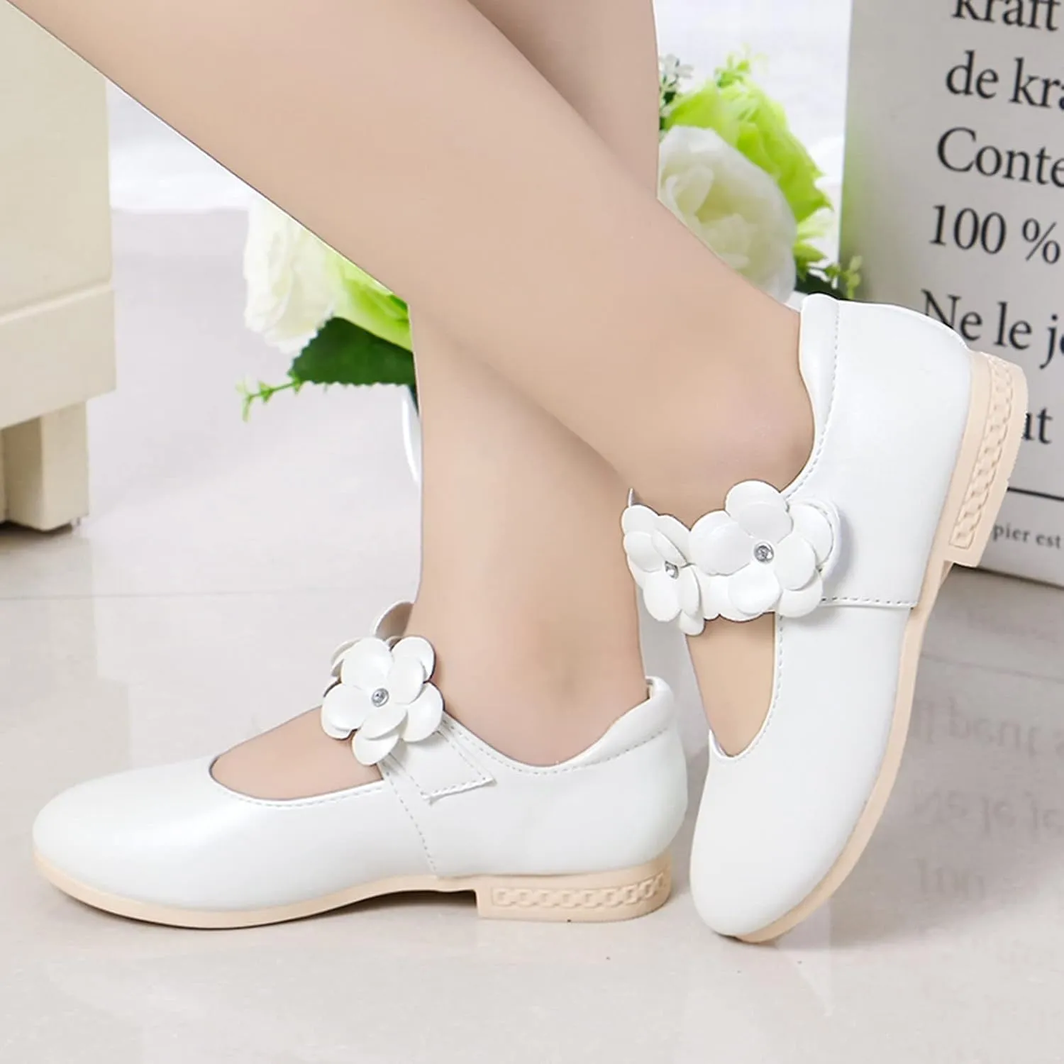 Girls Ballerina Flats Toddler Girls Dress Shoes Flower Girl Shoes Mary Jane Wedding Party Communion Shoes Flower