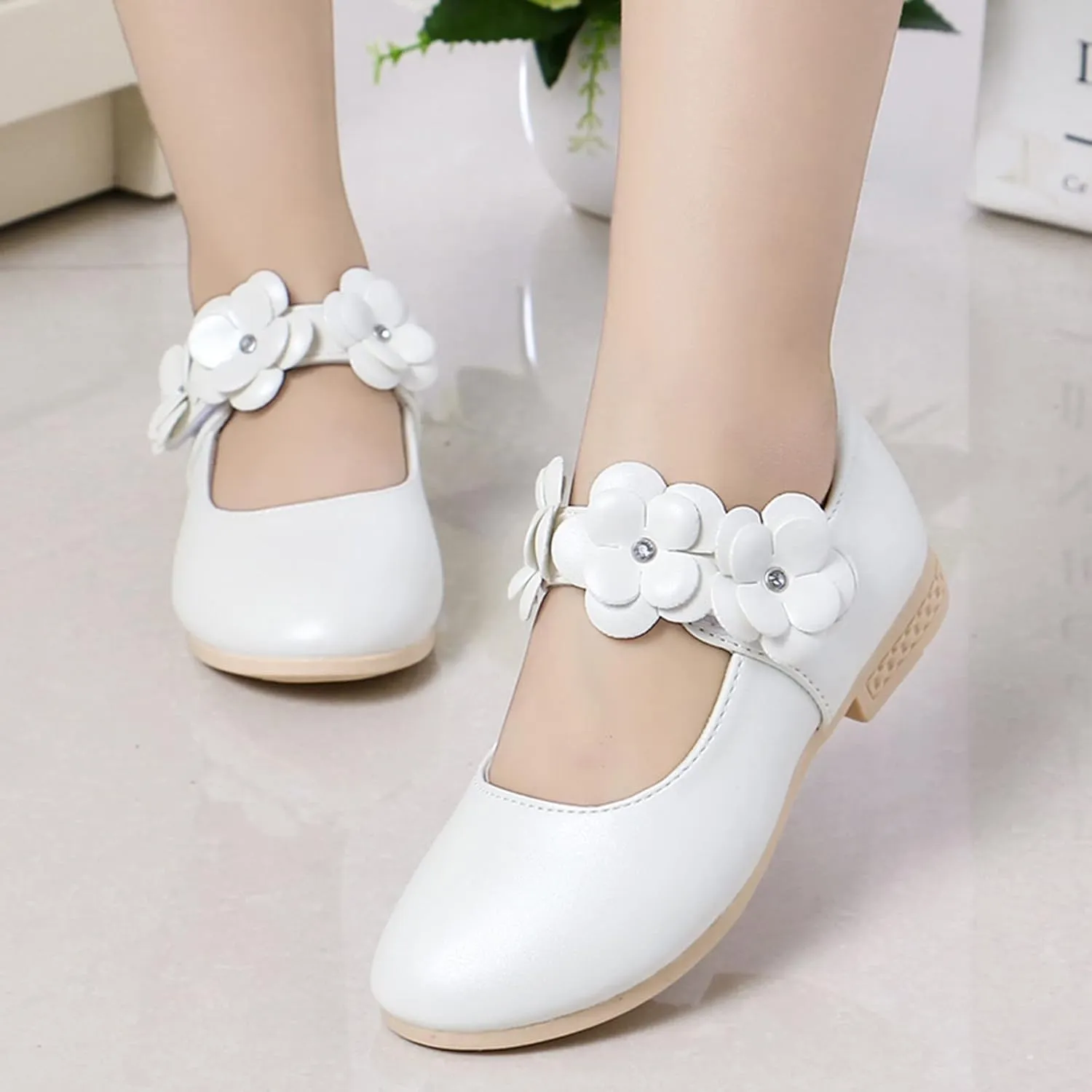 Girls Ballerina Flats Toddler Girls Dress Shoes Flower Girl Shoes Mary Jane Wedding Party Communion Shoes Flower