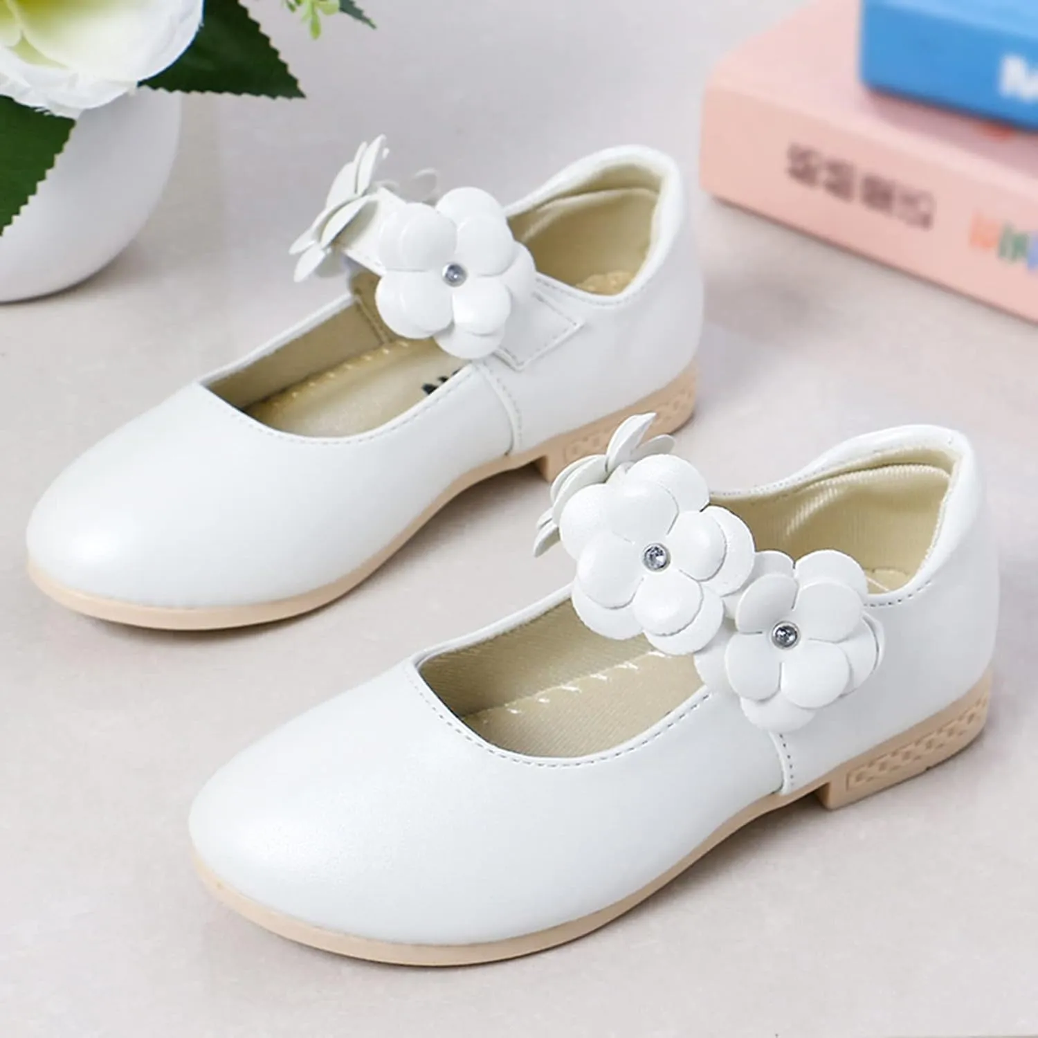 Girls Ballerina Flats Toddler Girls Dress Shoes Flower Girl Shoes Mary Jane Wedding Party Communion Shoes Flower