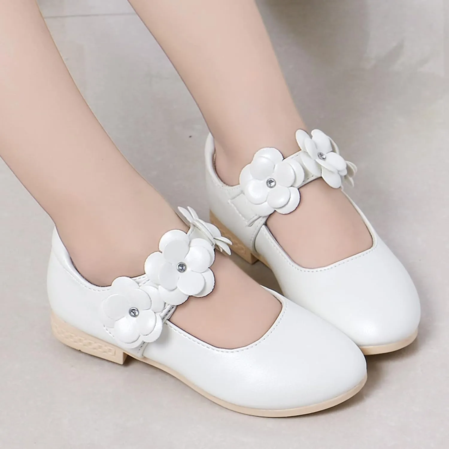 Girls Ballerina Flats Toddler Girls Dress Shoes Flower Girl Shoes Mary Jane Wedding Party Communion Shoes Flower