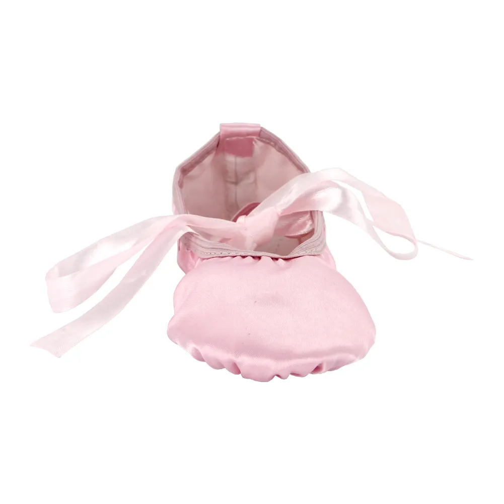 Girl's Ballet Slippers Ballerina Gymnastic Flats with Ribbons