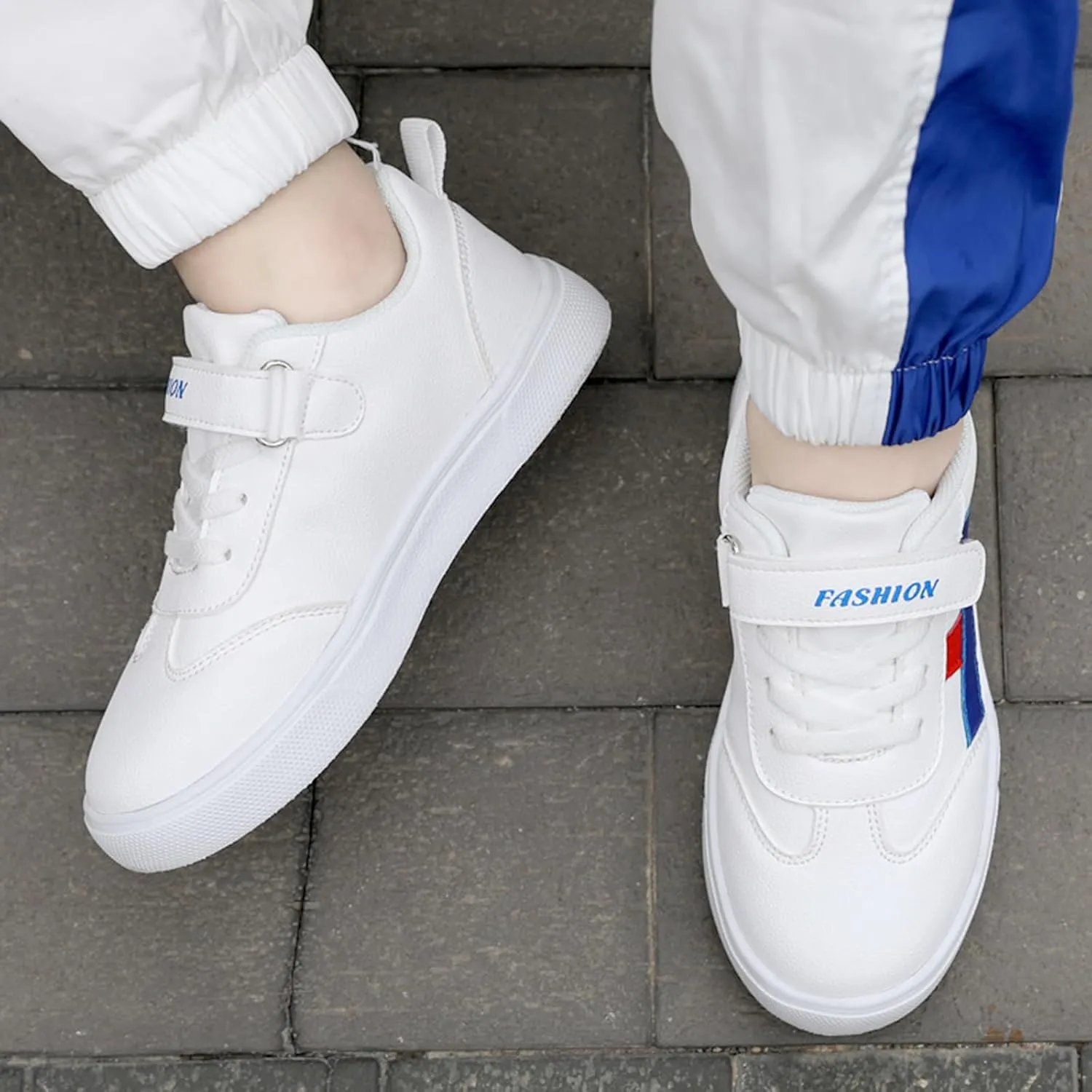 Girls Boys Fashion Sneakers Kids Casual Sneakers Adjustable Lightweight Unisex Kids Shoes