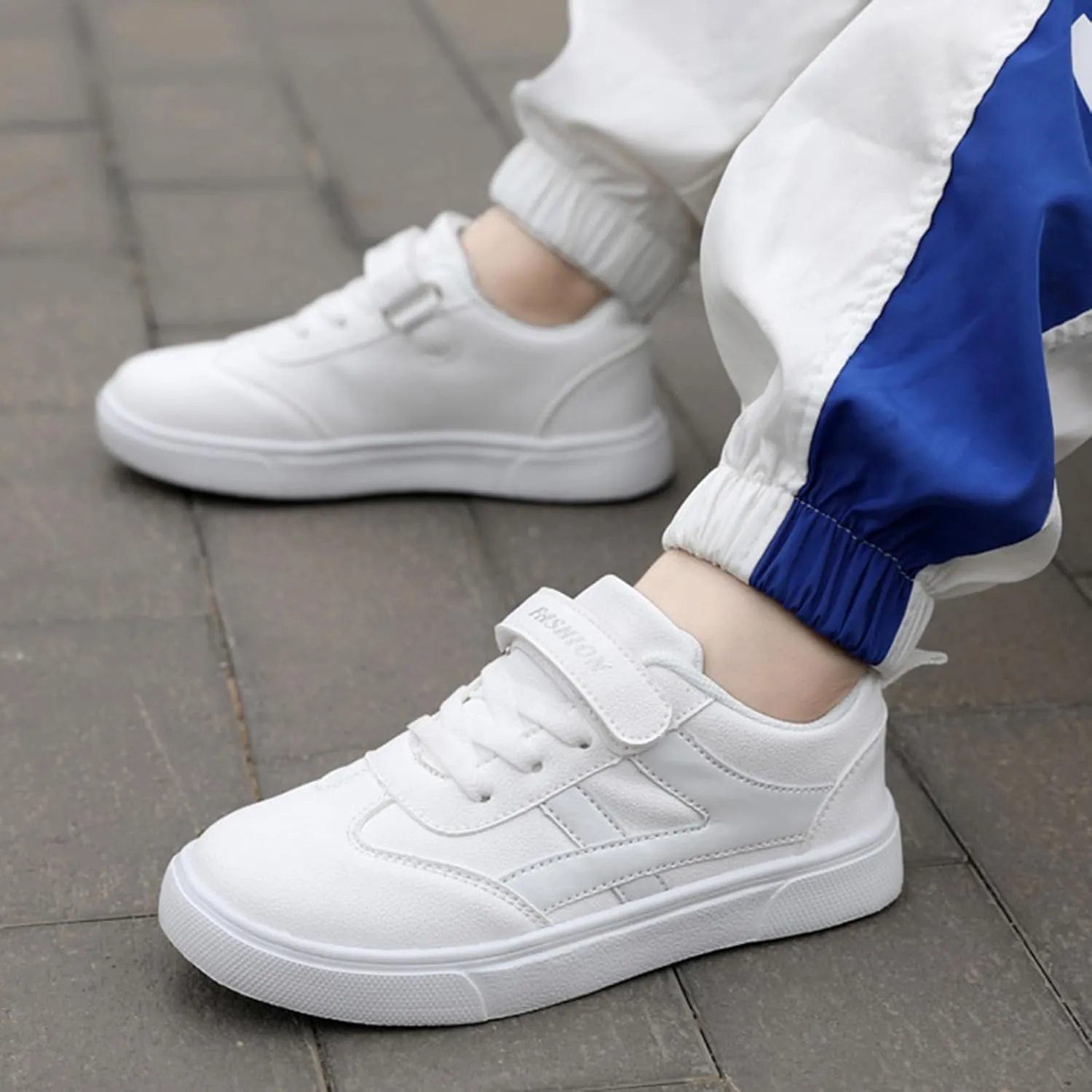 Girls Boys Fashion Sneakers Kids Casual Sneakers Adjustable Lightweight Unisex Kids Shoes