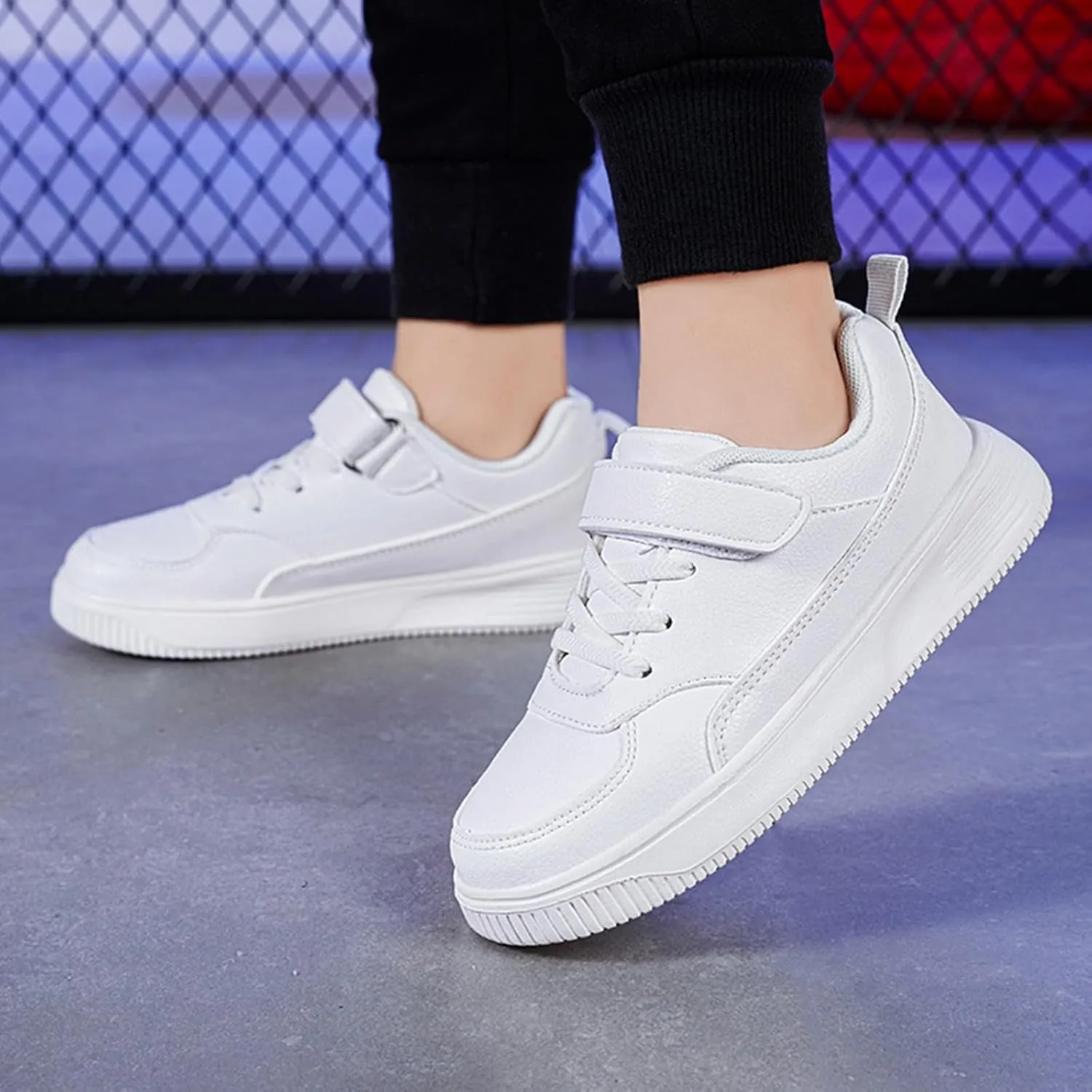 Girls Boys Fashion Sneakers Kids Casual Sneakers Adjustable Lightweight Unisex Kids Shoes