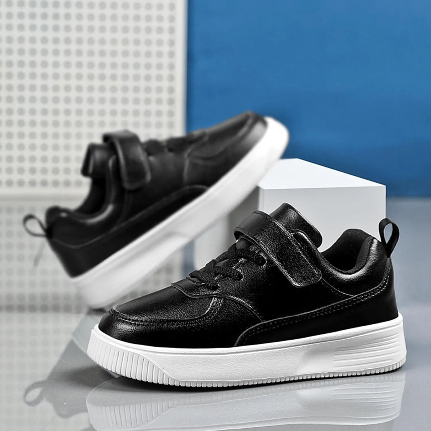 Girls Boys Fashion Sneakers Kids Casual Sneakers Adjustable Lightweight Unisex Kids Shoes
