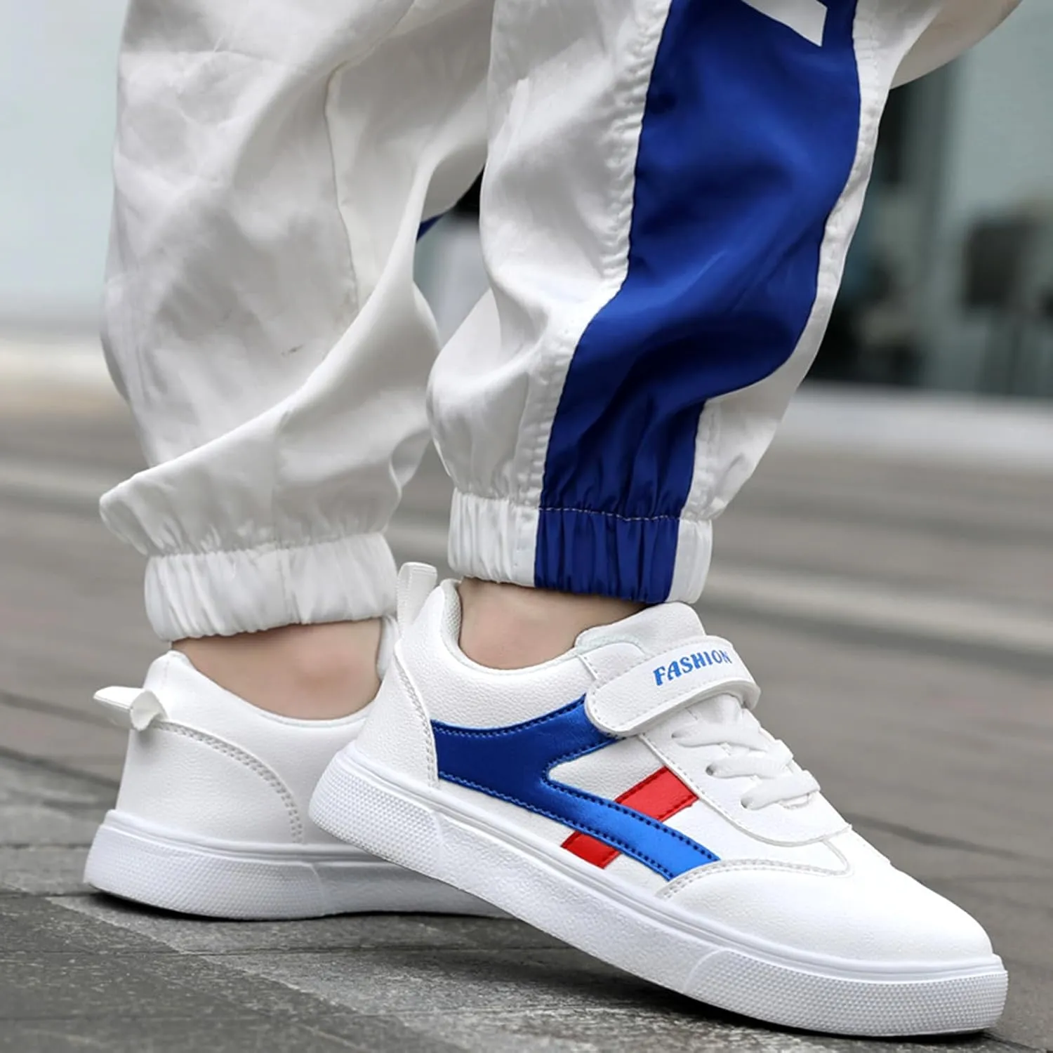 Girls Boys Fashion Sneakers Kids Casual Sneakers Adjustable Lightweight Unisex Kids Shoes