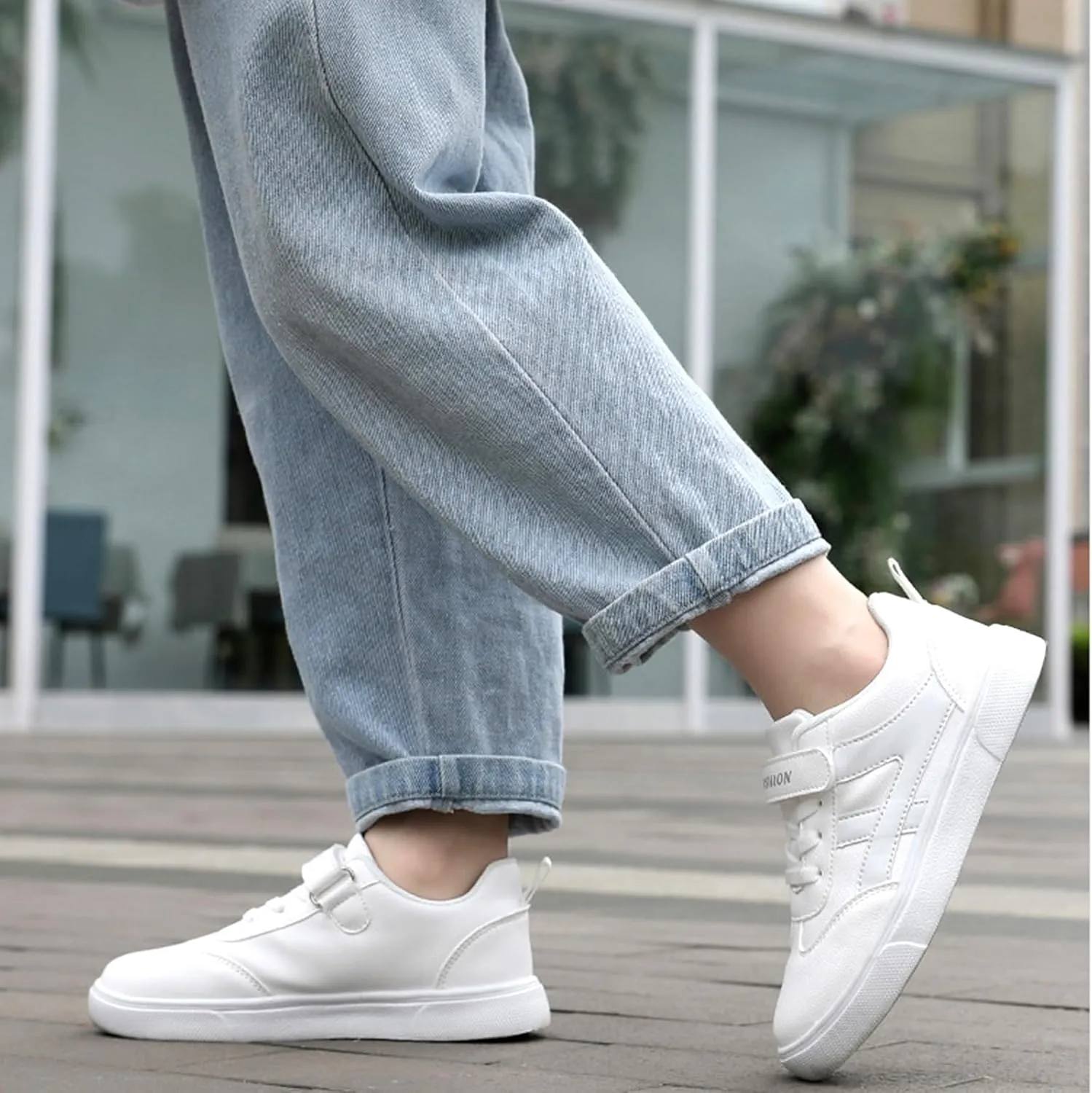 Girls Boys Fashion Sneakers Kids Casual Sneakers Adjustable Lightweight Unisex Kids Shoes