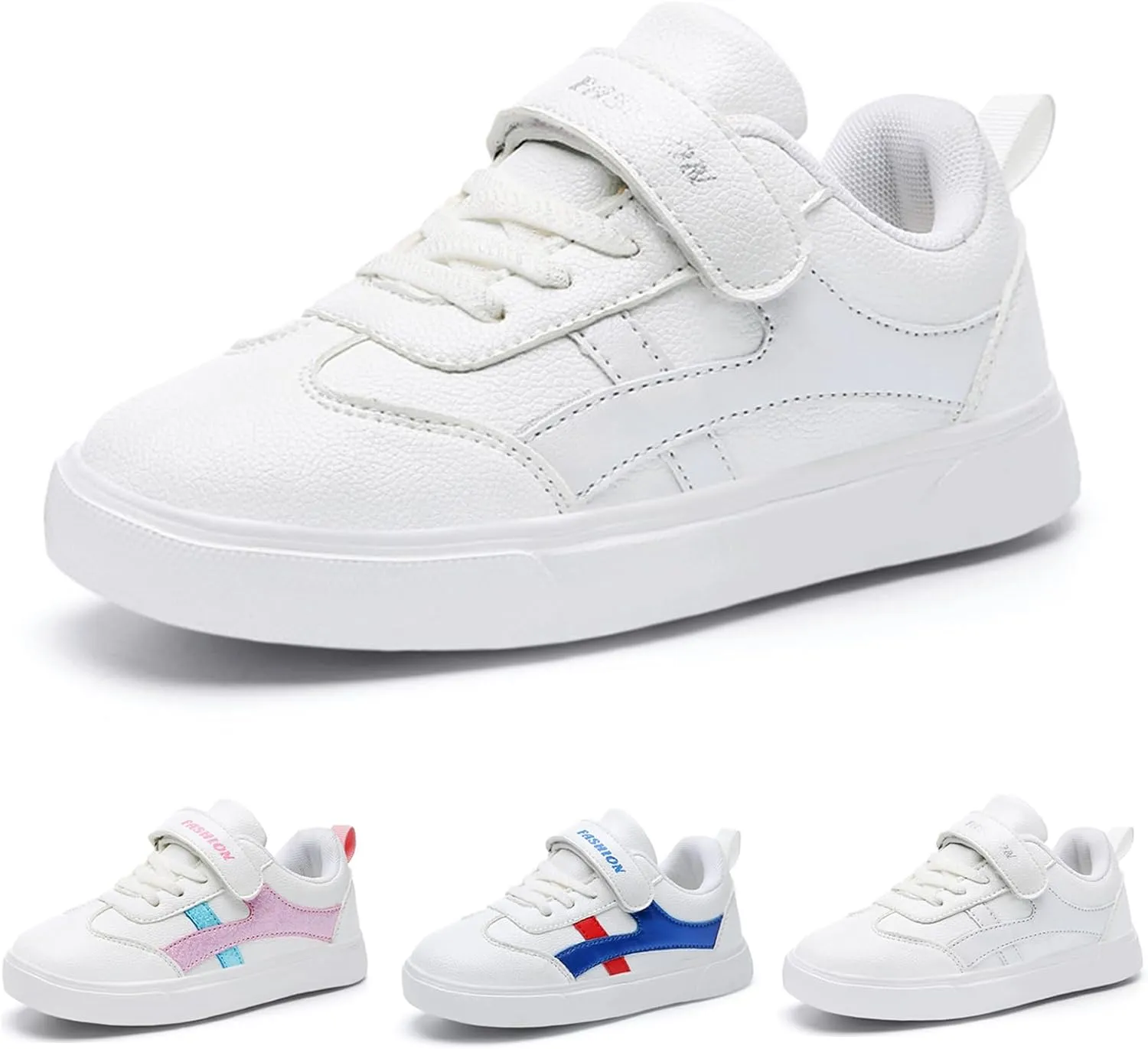 Girls Boys Fashion Sneakers Kids Casual Sneakers Adjustable Lightweight Unisex Kids Shoes